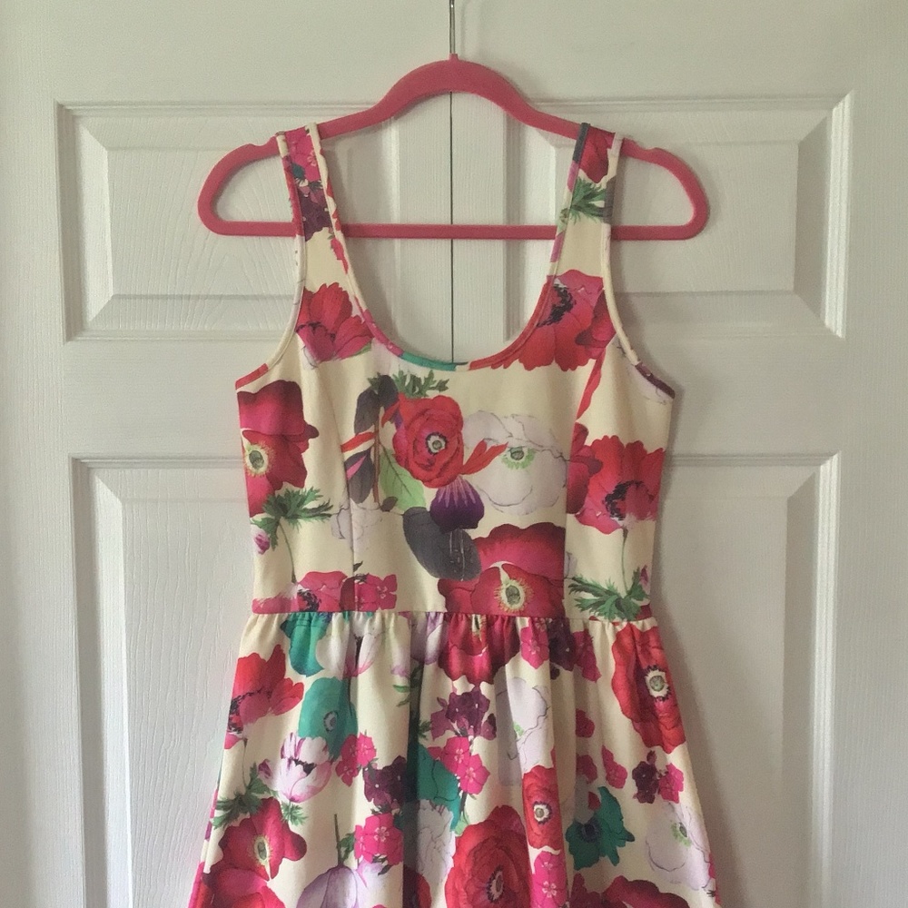 Zara Poppy Floral Short Dress